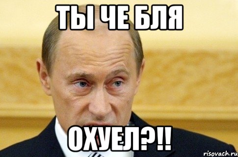 ты че бля охуел?!!, Мем путин