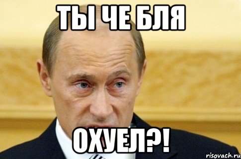 ты че бля охуел?!, Мем путин