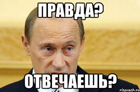 правда? отвечаешь?, Мем путин