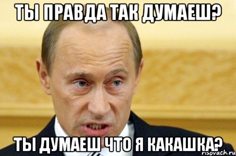 ты правда так думаеш? ты думаеш что я какашка?, Мем путин