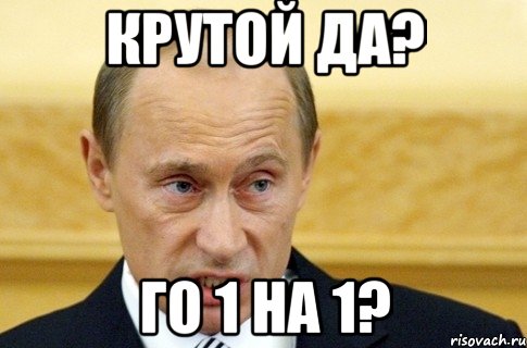 крутой да? го 1 на 1?, Мем путин