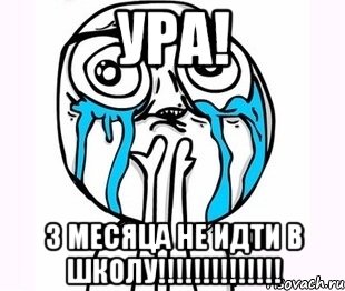 ура! 3 месяца не идти в школу!!!, Мем радость