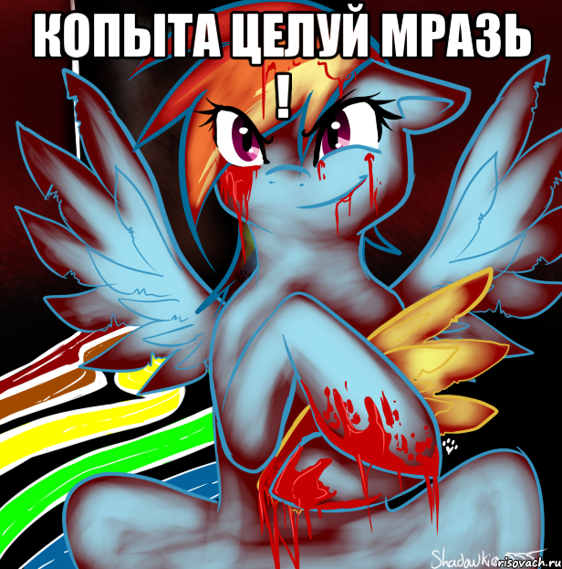 копыта целуй мразь ! , Мем RAINBOW FACTORY DASH