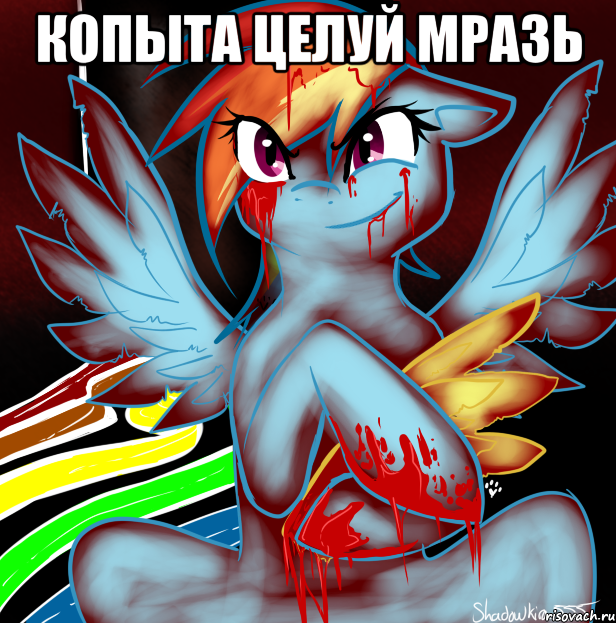 копыта целуй мразь , Мем RAINBOW FACTORY DASH