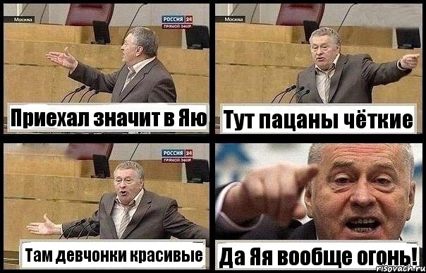 Приехал значит в Яю Тут пацаны чёткие Там девчонки красивые Да Яя вообще огонь!, Комикс с Жириновским