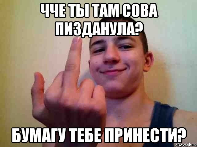 чче ты там сова пизданула? бумагу тебе принести?, Мем Семен