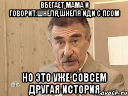 вбегает мама и говорит:шнеля,шнеля иди с псом но это уже совсем другая история, Мем Каневский (Но это уже совсем другая история)