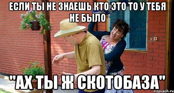 если ты не знаешь кто это то у тебя не было "ах ты ж скотобаза"