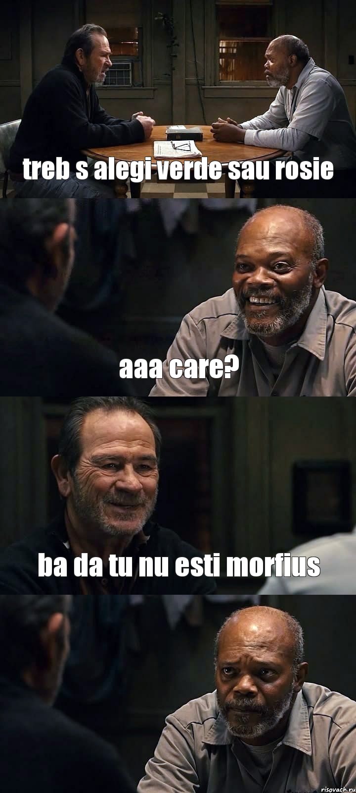 treb s alegi verde sau rosie aaa care? ba da tu nu esti morfius , Комикс The Sunset Limited