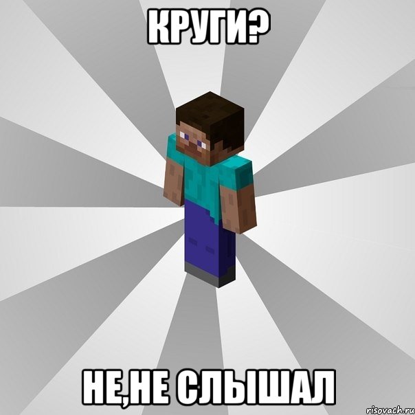 круги? не,не слышал, Мем Типичный игрок Minecraft