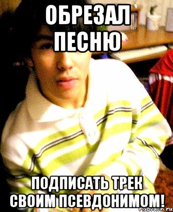 обрезал песню подписать трек своим псевдонимом!, Мем Типищный Рами