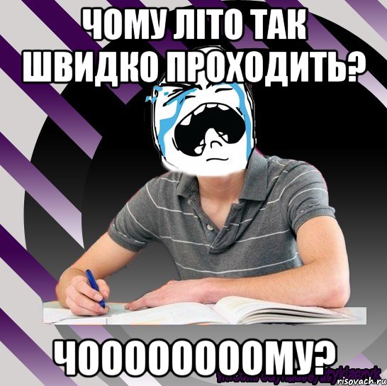 чому літо так швидко проходить? чоооооооому?, Мем Типодинадцятикласник плачу