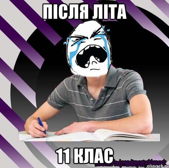 після літа 11 клас, Мем Типодинадцятикласник плачу