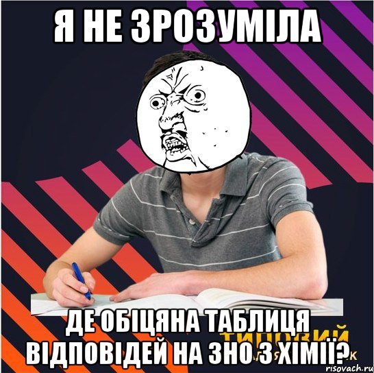 я не зрозуміла де обіцяна таблиця відповідей на зно з хімії?