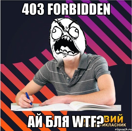 403 forbidden ай бля wtf?, Мем Типовий одинадцятикласник