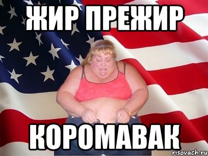жир прежир коромавак, Мем Толстая американка