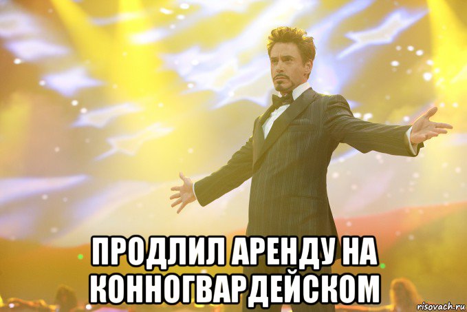  продлил аренду на конногвардейском, Мем Тони Старк (Роберт Дауни младший)
