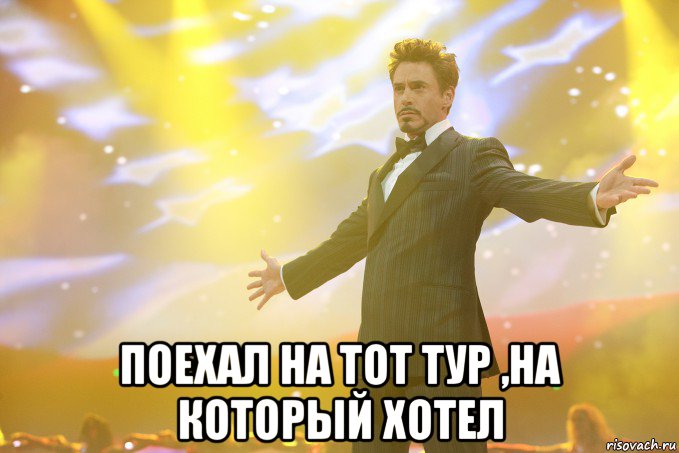  поехал на тот тур ,на который хотел, Мем Тони Старк (Роберт Дауни младший)