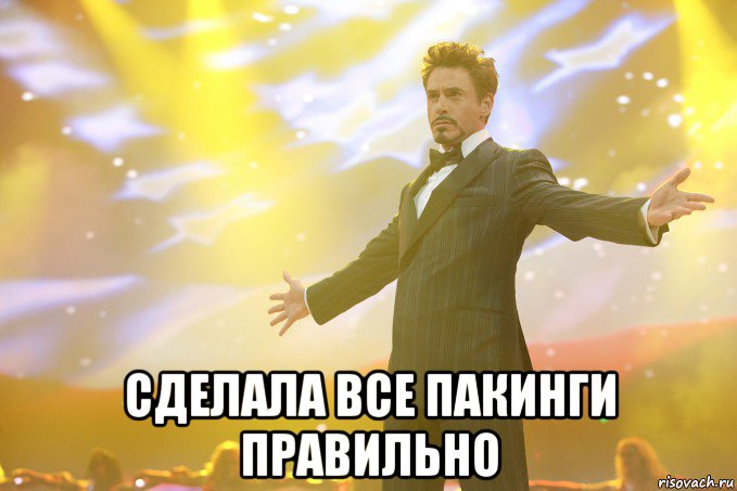  сделала все пакинги правильно, Мем Тони Старк (Роберт Дауни младший)