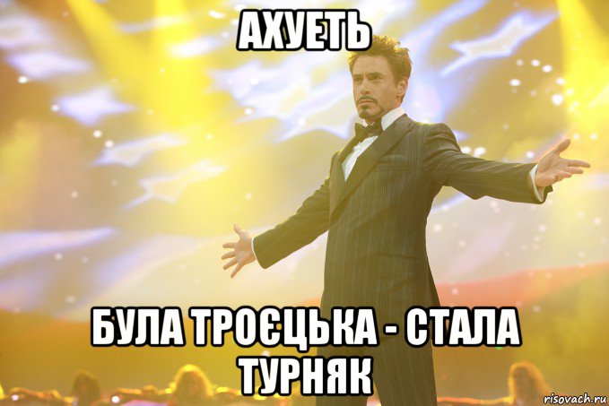 ахуеть була троєцька - стала турняк, Мем Тони Старк (Роберт Дауни младший)