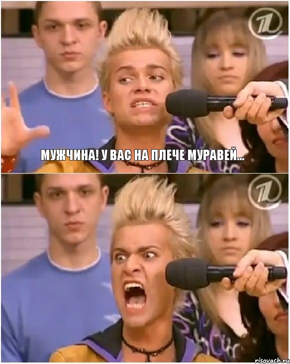 мужчина! у вас на плече муравей... 