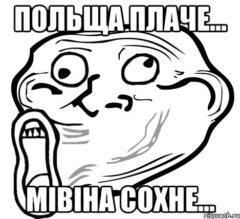 польща плаче... мівіна сохне..., Мем  Trollface LOL