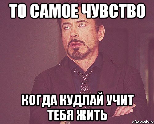 то самое чувство когда кудлай учит тебя жить, Мем твое выражение лица