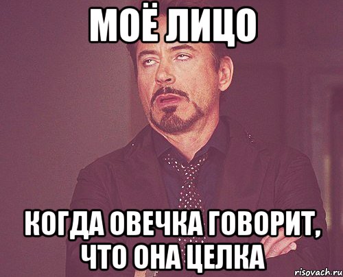 моё лицо когда овечка говорит, что она целка, Мем твое выражение лица