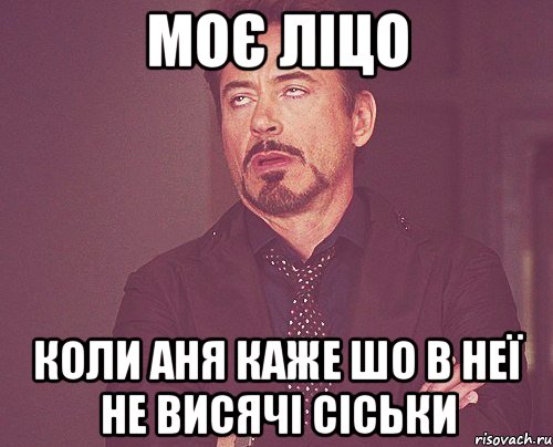 моє ліцо коли аня каже шо в неї не висячі сіськи, Мем твое выражение лица