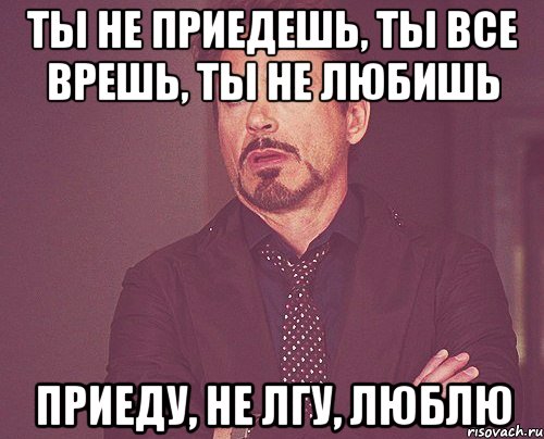 ты не приедешь, ты все врешь, ты не любишь приеду, не лгу, люблю, Мем твое выражение лица