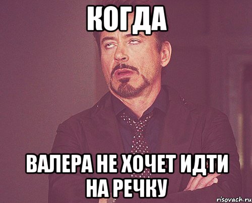 когда валера не хочет идти на речку, Мем твое выражение лица