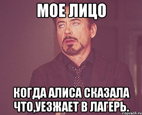 мое лицо когда алиса сказала что,уезжает в лагерь., Мем твое выражение лица