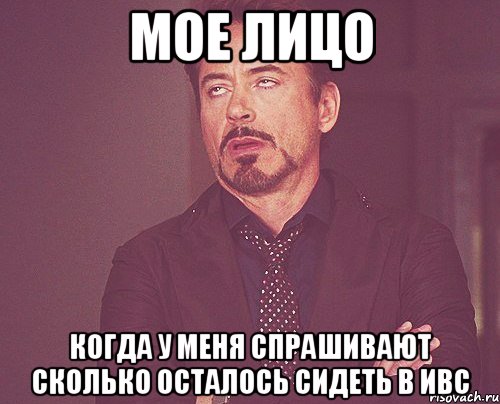 мое лицо когда у меня спрашивают сколько осталось сидеть в ивс, Мем твое выражение лица