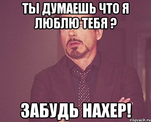 ты думаешь что я люблю тебя ? забудь нахер!, Мем твое выражение лица