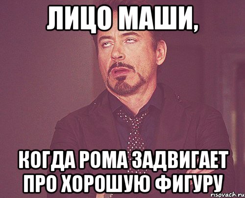 лицо маши, когда рома задвигает про хорошую фигуру, Мем твое выражение лица