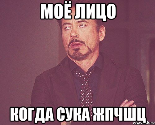 моё лицо когда сука жпчшц, Мем твое выражение лица