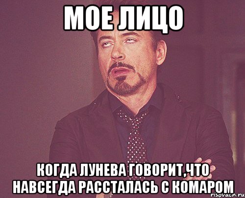 мое лицо когда лунева говорит,что навсегда рассталась с комаром, Мем твое выражение лица