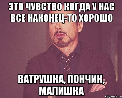 это чувство когда у нас все наконец-то хорошо ватрушка, пончик, малишка, Мем твое выражение лица