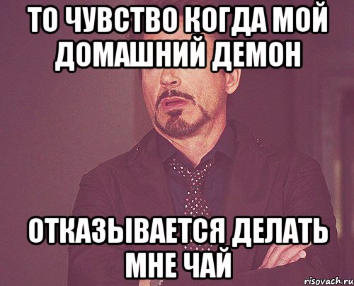 то чувство когда мой домашний демон отказывается делать мне чай, Мем твое выражение лица