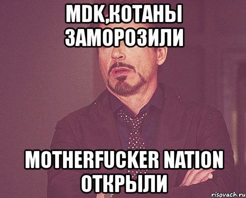 mdk,котаны заморозили motherfucker nation открыли, Мем твое выражение лица