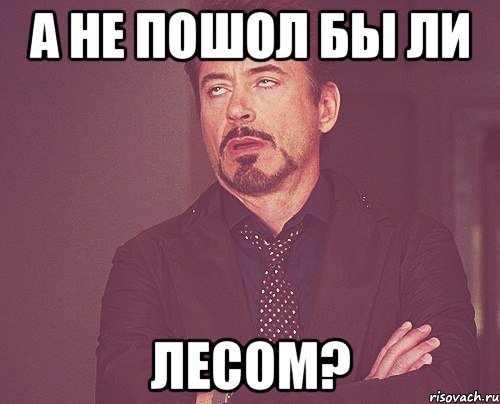 а не пошол бы ли лесом?, Мем твое выражение лица