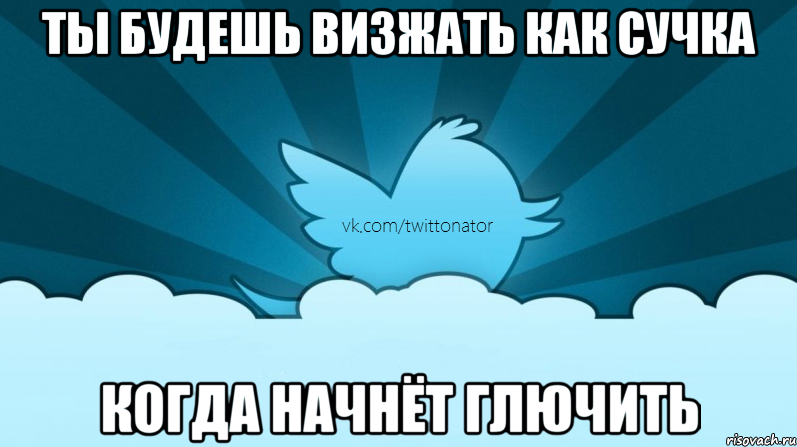 ты будешь визжать как сучка когда начнёт глючить, Мем twitter