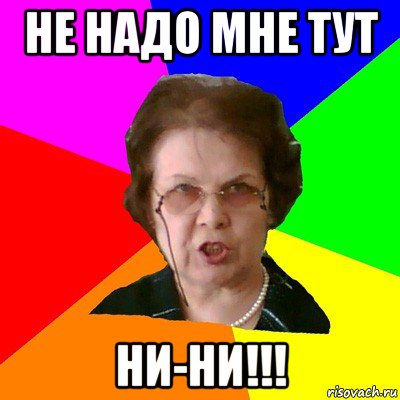 не надо мне тут ни-ни!!!, Мем Типичная училка