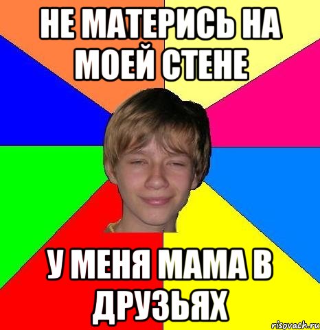 не матерись на моей стене у меня мама в друзьях, Мем Укуренный школьник