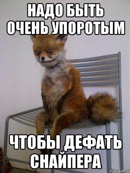 надо быть очень упоротым чтобы дефать снайпера