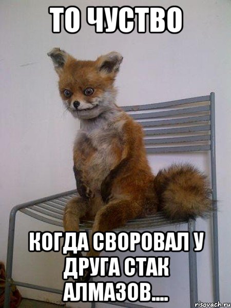 то чуство когда своровал у друга стак алмазов....