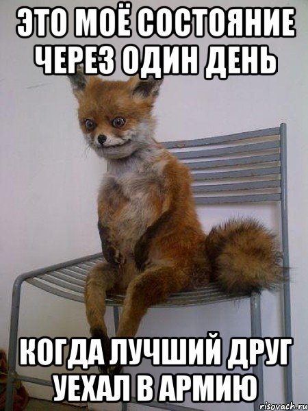 это моё состояние через один день когда лучший друг уехал в армию