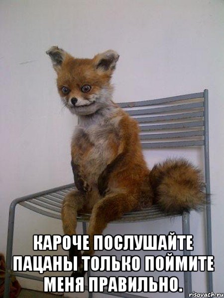 кароче послушайте пацаны только поймите меня правильно.