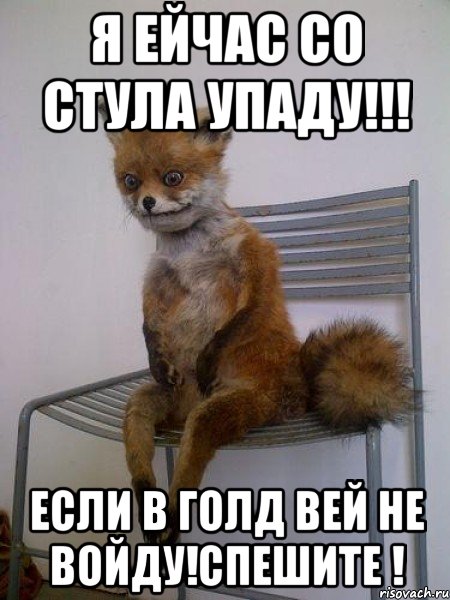 я ейчас со стула упаду!!! если в голд вей не войду!спешите !