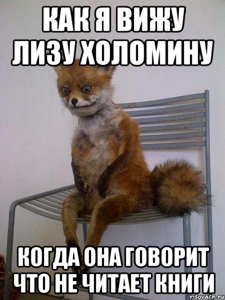 как я вижу лизу холомину когда она говорит что не читает книги